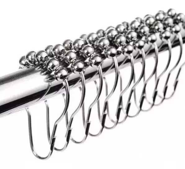 Ganchos Roller De Baño Metalicos Color Plata 42143 413