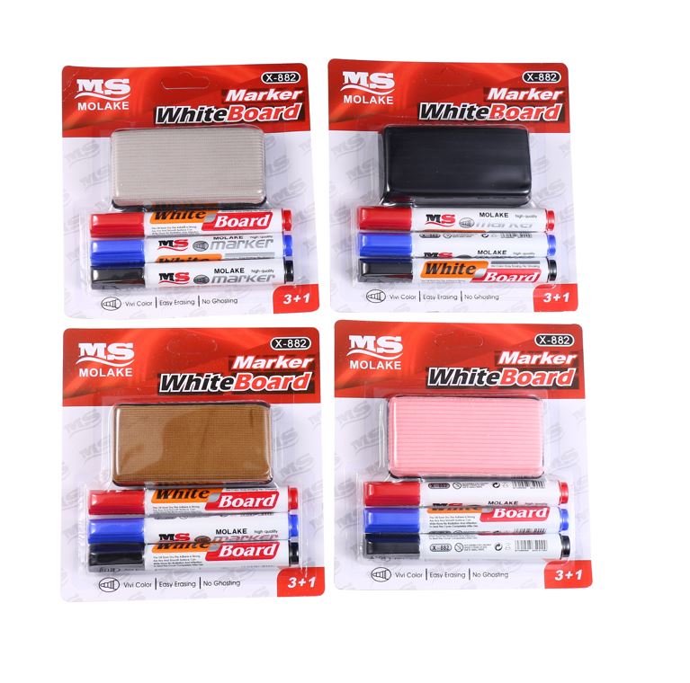 Marcadores Para Pizarra X3 + Borrador 42641 417