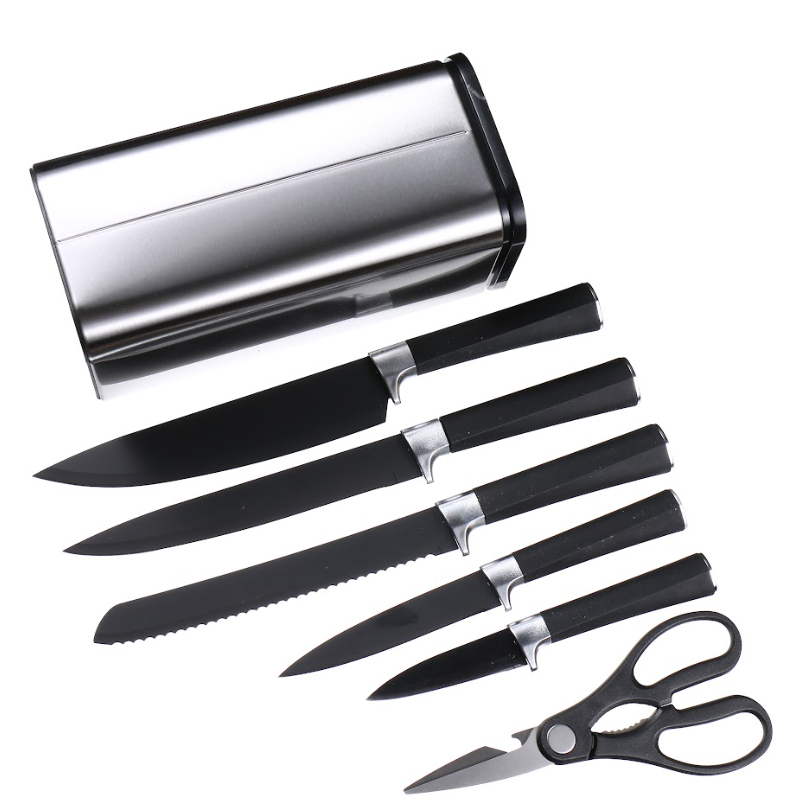 Set De Cuchillos X 6 Pcs Con Base Contenedora 51592 423