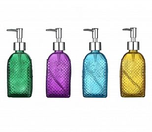 Dispenser Jabón De Vidrio 500Ml, Colores 23025 409